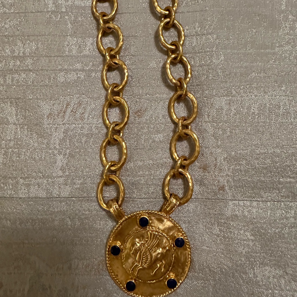 Julie Vos Pegasus Zodiac Pendant Necklace.